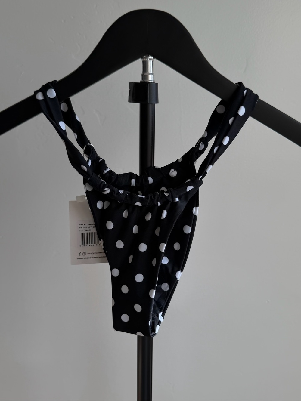Women's Black & White Polka Dot Bikini Bottoms